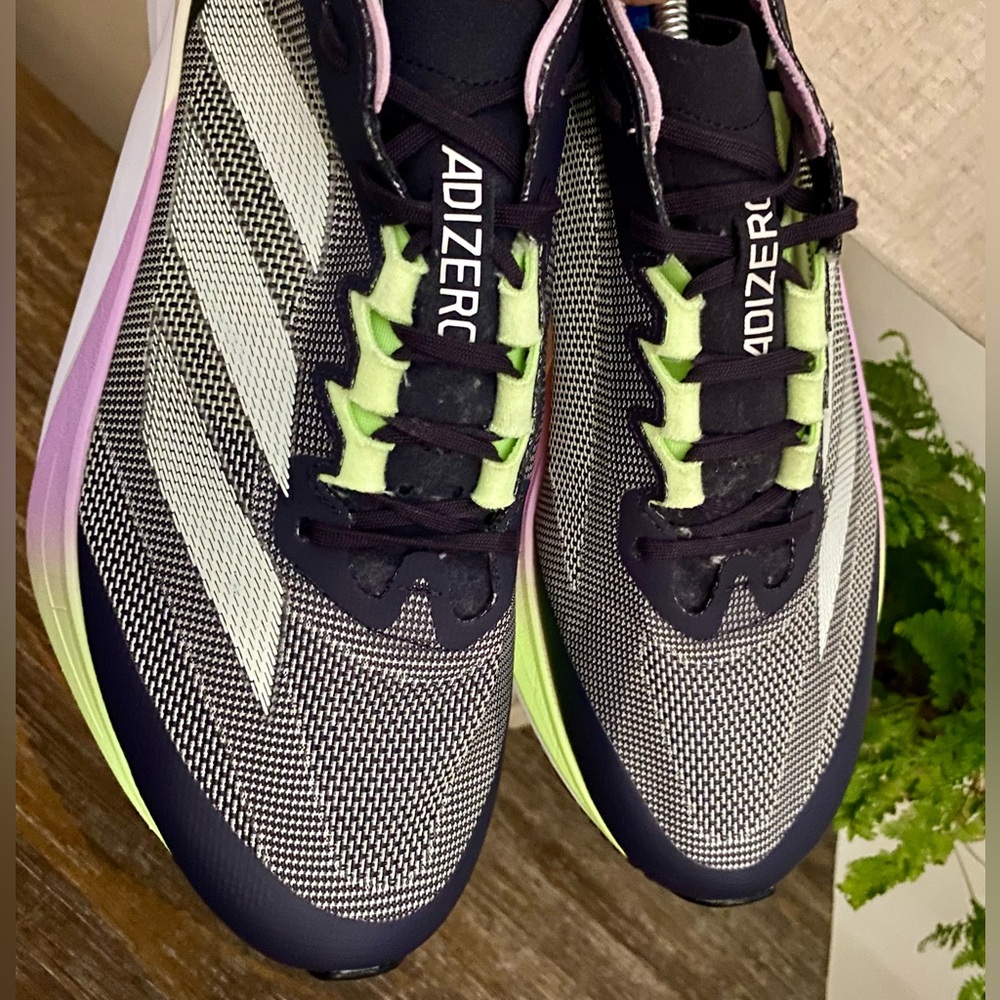 adidas Adizero Black and White Athletic Shoes